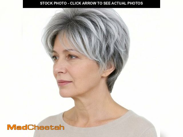 Lot 74-13566751 - BECUS Gray Wigs for Women Grey Wig for Black Women Sliver Grey Wigs for White Women Pixie Cut Layere...