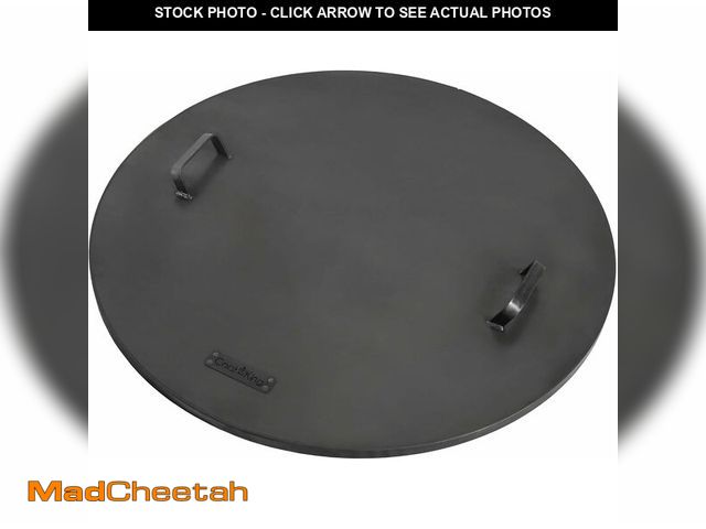 Lot 74-14304848 - Fire Pit Round Cover Lid, 2mm Thickness, Fire Snuffer in Powder Coated Finish Rust Resistant, Drop-i...