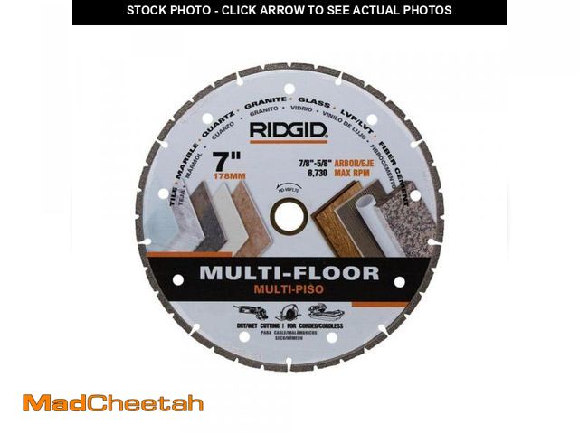 Lot 74-12492506 - RIDGID 7 in. Segmented Rim Multi-Flooring Diamond Blade - UNUSED