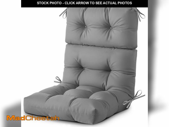 Lot 74-14285221 - DANGHOOGY Outdoor/Indoor High Back Chair Cushion, Waterproof Outdoor Rocking Chair Cushion with Ties...