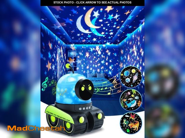 Lot 74-12311617 - PIKOY Robot Night Light for KidsÃ£â¬Â12 FilmsÃ£â¬â Kids Night Light Projector,Bluetooth Music B...