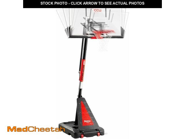 Lot 74-13790164 - (MISSING HARDWARE) Basketball Hoop Outdoor with 44 Inch Angle Adjustable Backboard, 7.5-10ft Adjusta...