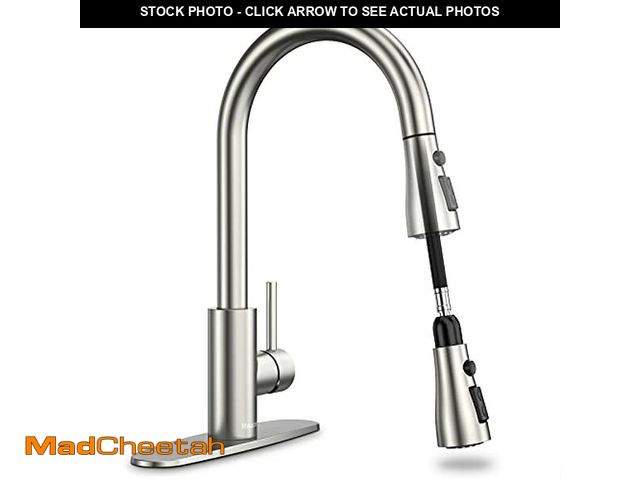 Lot 74-12677442 - Kitchen Faucets, Kitchen Faucet with Pull Down Sprayer, High Arc Single Handle Kitchen Sink Faucet w...