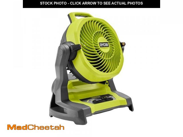 Lot 74-12532823 - RYOBI ONE+ 18V Cordless 7-1/2 in. Bucket Top Misting Fan (Tool Only) - USED