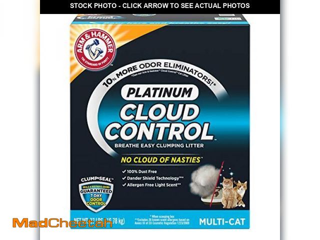 Lot 74-12396382 - ARM &amp; HAMMER Cloud Control Platinum Clumping Cat Litter Odor Control, 37 lbs. - UNUSED
