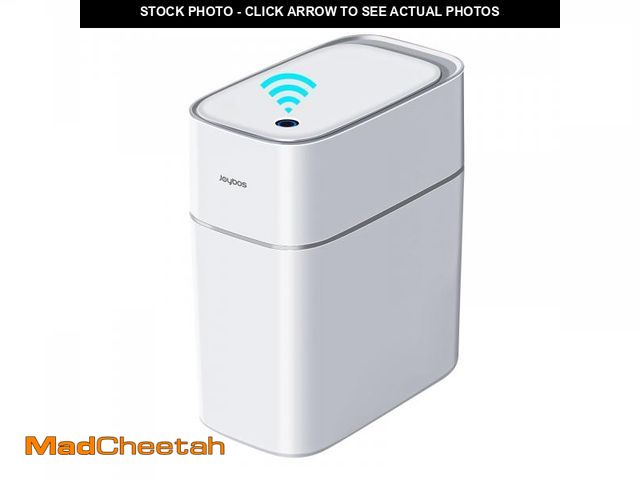 Lot 74-11551961 - JOYBOS Trash Can with Lid Automatic Garbage Can, 3.8 Gallon Slim Small White Plastic Smart Trash Bin...