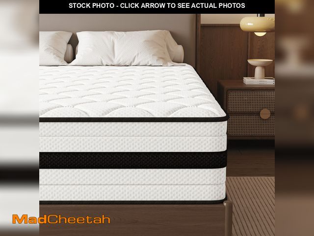 Lot 74-13774223 - SEEUO Queen Mattress,10 inch Hybrid Mattress in a Box with Memory Foam &amp; Individual Pocket Sprin...