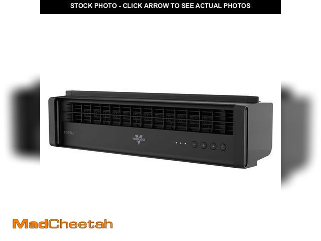 Lot 74-12784334 - Vornado Portal 6.58 in. 3-Fan Speeds Window Fan in black with Reversible Exhaust Mode, Weather Resis...