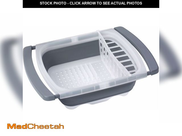 Lot 74-12828091 - PrepWorks Collapsible Dish Drainer - Space-Saving, Expandable Dish Rack for Drying Plates, Cups, and...