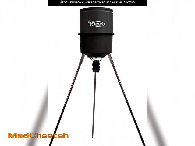 Lot 74-12423575 - WILDGAME INNOVATIONS Quick-Set 225 lb Game Feeder with Digital Timer | Durable Tripod Corn/Pellet Hu...