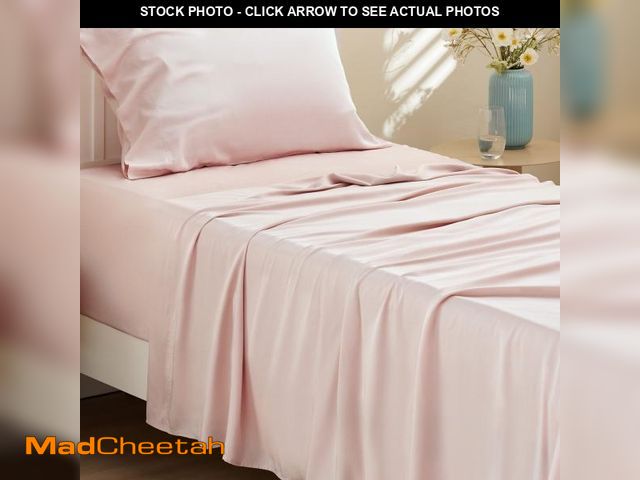 Lot 74-11547137 - Bedsure Twin XL Sheet Set Dorm Bedding, Cooling Twin Extra Long Sheets, Rayon Derived from Bamboo, D...