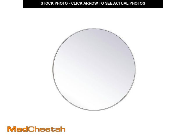Lot 74-13098743 - Unbranded Silver 45 in. W x 45 in. H Round Vanity Mirror - UNUSED