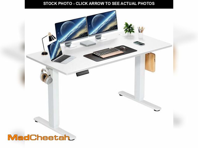 Lot 74-14585425 - edx Electric Standing Desk, Height Adjustable Desk, 55 x 24 Inches Ergonomic Stand up Desk with Memo...