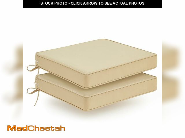Lot 74-12707335 - WEOAVRY Outdoor Chair Cushions Set of 2, Waterproof Patio Chair Cushions, Outdoor Patio Furniture Re...