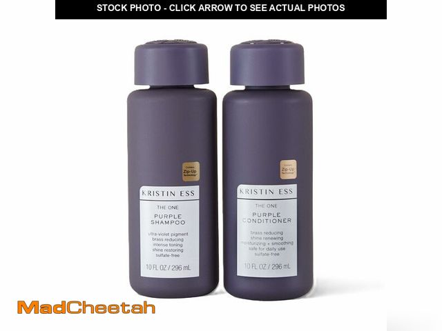 Lot 74-14149463 - Kristin Ess Hair Purple Shampoo and Conditioner Set for Blonde, Brunette, Silver + Gray Hair, Anti B...
