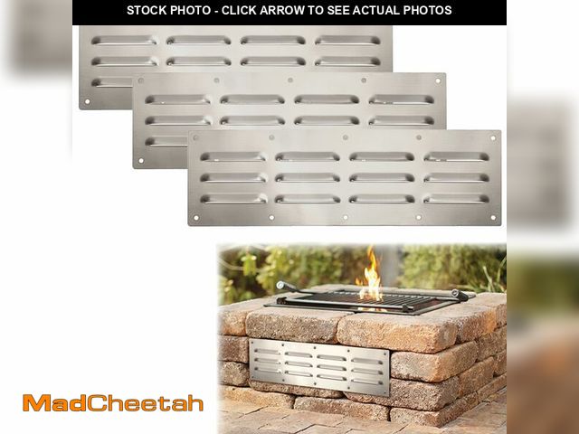 Lot 74-14429997 - OGANAZI 3 Pack Stainless Steel Venting Panel for Grill Accessory, Rectangle Grill Vent Cover Stainle...