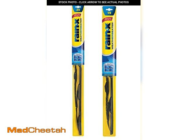 Lot 74-12508742 - Rain-X 820144 WeatherBeater Wiper Blades, 24" and 19" Windshield Wipers (Pack Of 2), Automotive Repl...