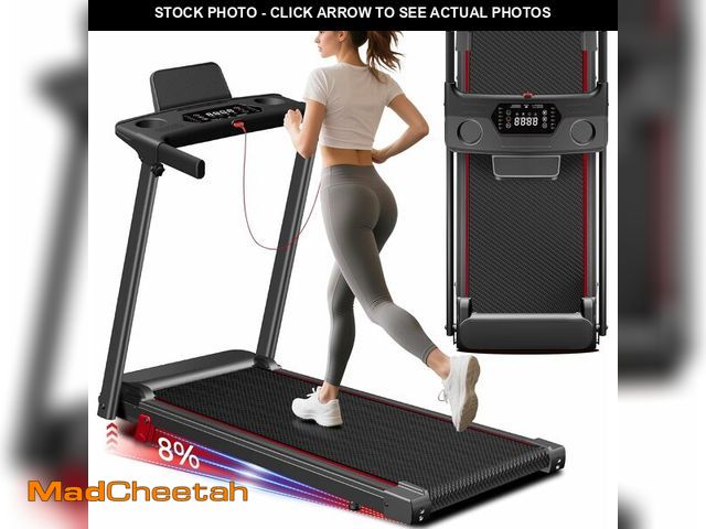 Lot 74-14612395 - Treadmills for Home 3.0HP Foldable Treadmill with 12% Incline Small - USED