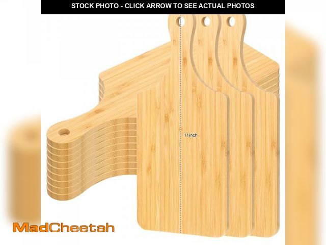 Lot 74-12445001 - Zubebe 12 Pcs Bulk Cutting Board Wood Chopping Board with Handle Laser Engraving Wooden Serving Tray...