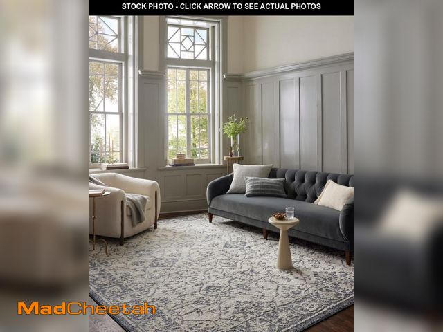Lot 74-12538483 - Loloi Magnolia Home by Joanna Gaines Gigi Collection GIG-02 Ivory/Blue 7'-10" x 10' Area Rug - UNUSE...