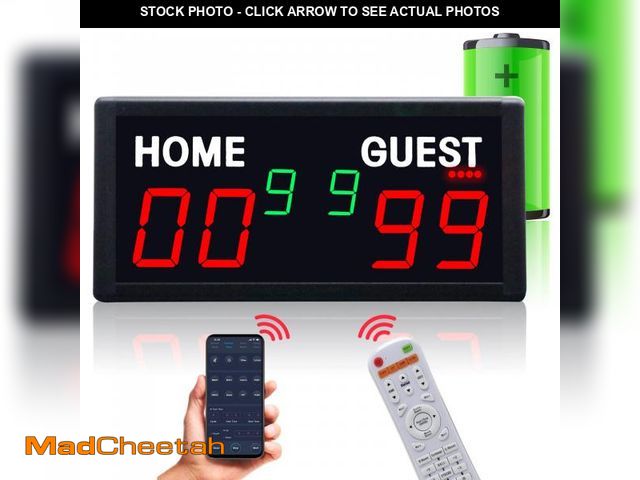 Lot 74-12123631 - YZ 6 Digits Bluetooth Electronic Scoreboard, Digital Scoreboard with Remote, Cornhole Score Keeper B...