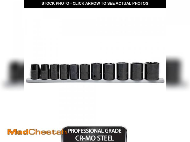 Lot 74-12390342 - Husky 1/2 in. Drive Standard Metric 6-Point Impact Socket Set (11-Piece) H2DIMSM11PC - UNUSED