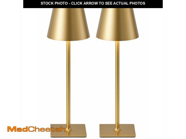 Lot 74-14061103 - KDG 2 Pack Cordless Table Lamp, Portable LED Desk Lamps, 4000mAh Battery Operated, 3 Color Stepless ...