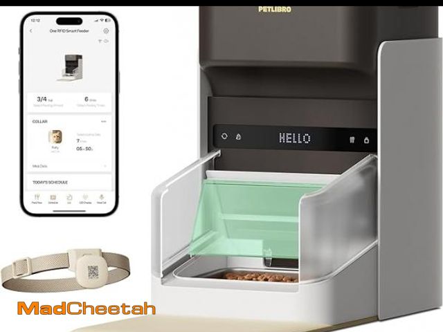 Lot 74-12078344 - PETLIBRO Upgraded RFID Automatic Cat Feeder, 5G Wi-Fi Automatic Pet Feeder, 3L Auto Cat Feeder App C...