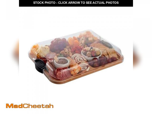 Lot 74-12306425 - FARBERWARE Build-A-Board Bamboo Cutting Board with Built-In Compartments and Clear Locking Lid, Idea...