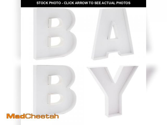 Lot 74-11546816 - Baby Shower Cardboard Letter Fillable Sweet Chocolate Charcuterie Box - USED
