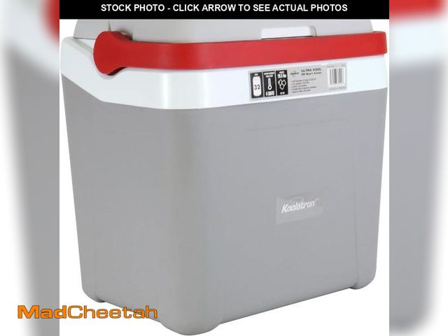 Lot 74-12096289 - Koolatron Ice Chest Cooler - Portable Cooler with w/Locking Carry Handle, Vintage Style, Insulated f...