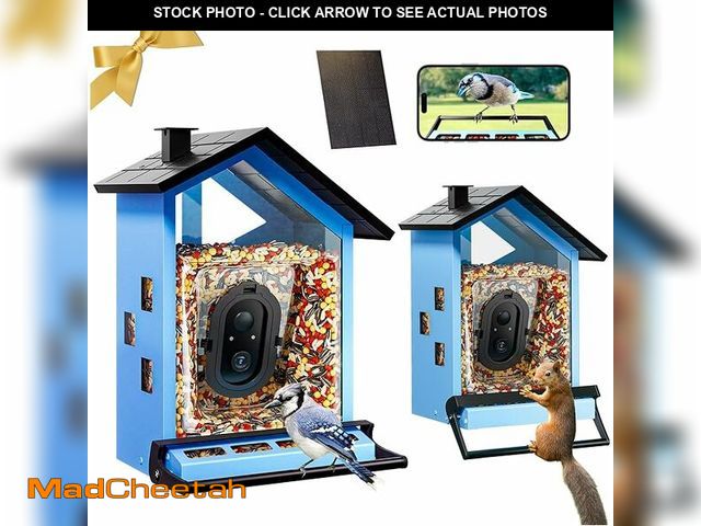 Lot 74-10907000 - Smart Bird Feeder with Camera Solar Powered Squirrels-Proof, AI Identify Bird Species, Bird Watching...