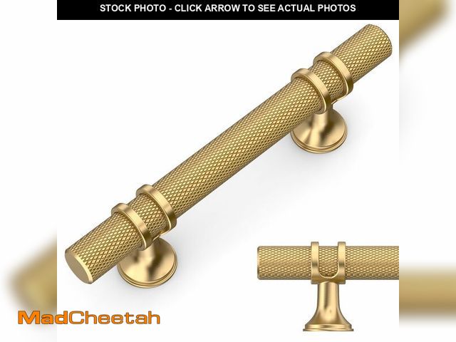 Lot 74-14144469 - Amerdeco 10 Pack Knurled Champagne Bronze Cabinet Pulls 5 Inch Length (3 Inch Hole Center) Kitchen C...
