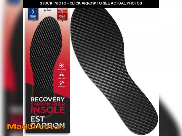 Lot 74-12435699 - EstCarbon - Carbon Fiber Insole - 1 pc, Men 9.5, Women 10-10.5 - Unisex Orthotic Shoe Insert - Stiff...