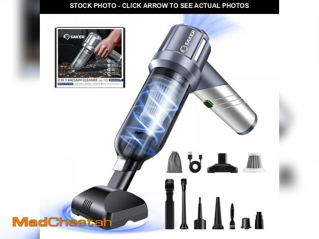 Lot 74-12051988 - Saker Car Vacuum Portable Cordless, Foldable Mini Handheld Vacuum Cordless and Air Duster 17000PA Hi...
