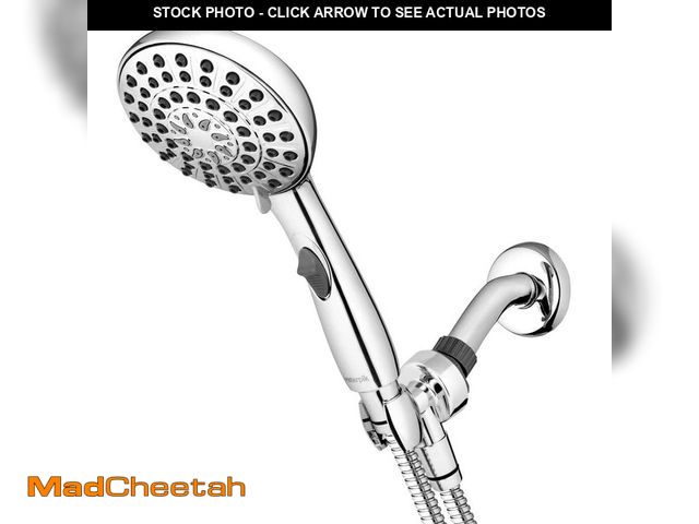 Lot 74-12872514 - Waterpik Easy Reach+ 6-Spray Wall Mount Handheld Shower Head with 8ft Hose and Flow Control 1.8 GPM ...