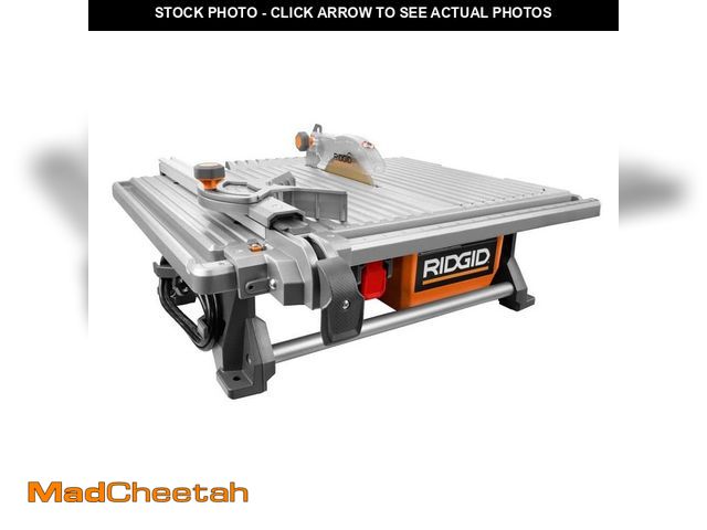 Lot 74-13746124 - RIDGID 6.5-Amp 7 in. Blade Corded Table Top Wet Tile Saw - USED