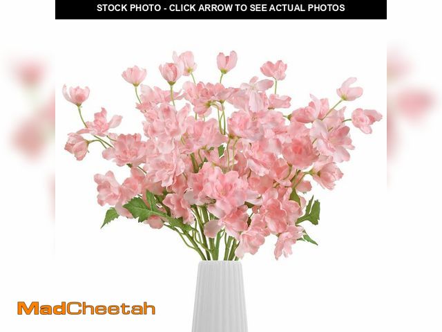 Lot 74-13576780 - YIFYBY 10PCS Pink Delphinium Artificial Flowers 19.7'' Faux Snapdragon Realistic Silk Fake Larkspur ...