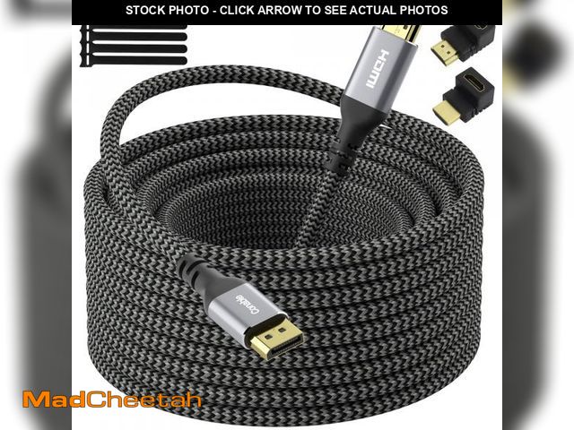 Lot 74-12432019 - 4K DisplayPort to HDMI Cable - 20FT, High Speed Active, Supports 4K@60Hz, 2K@120Hz, 1080P for HDTV, ...