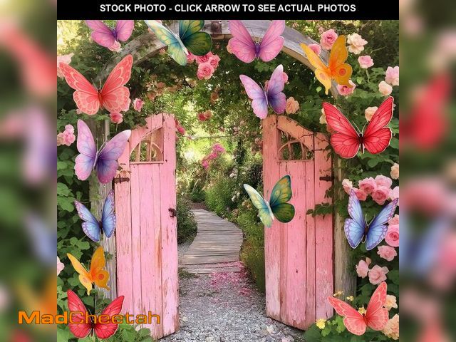 Lot 74-14269463 - Lerheedi 18 Pcs Large Butterfly Party Decoration 2 Sizes 3D Paper Pastel Butterfly Wall Decor Hangin...