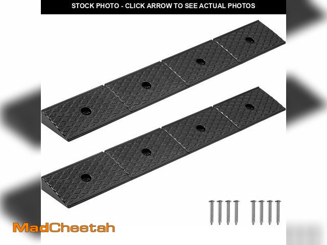 Lot 74-13844902 - VEVOR 2 Pack Rubber Curb Ramp, 33069 lbs Load Capacity, 2 Inches Rise Height Heavy Duty Rubber Thres...