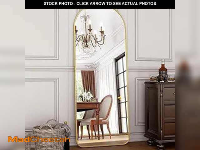 Lot 74-12243041 - MELOMOIR 76"x34" Gold Mirror Full Length, Gold Floor Mirror for Home Gym Bedroom Living Room, Large ...
