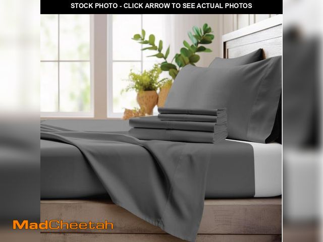 Lot 74-12419291 - Bamboo Bay 4 Piece King Size Sheet Set, 100% Viscose Made from Bamboo, Breathable, Ultra Soft Coolin...