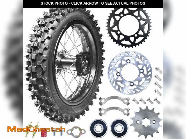Lot 74-14251063 - RUIQIMOTO 3.00-14 90/100-14 Dirt Bike Rear Rim Wheel Tire With 15mm Bearing for 125cc 140cc 150cc 16...