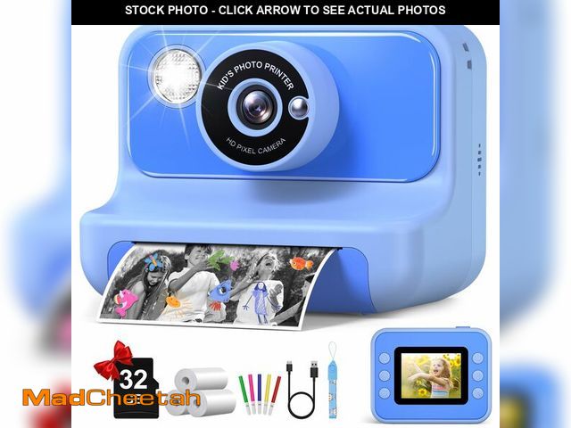 Lot 74-14210377 - Kids Camera Instant Print, Christmas Birthday Gifts for Girls and Boys, Kids Camera with 32GB Card, ...