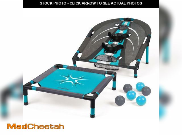 Lot 74-14304831 - EastPoint Spring Fling Bounce Game - Single Target Set, Black/Blue - 20-Inch Trampoline for Backyard...