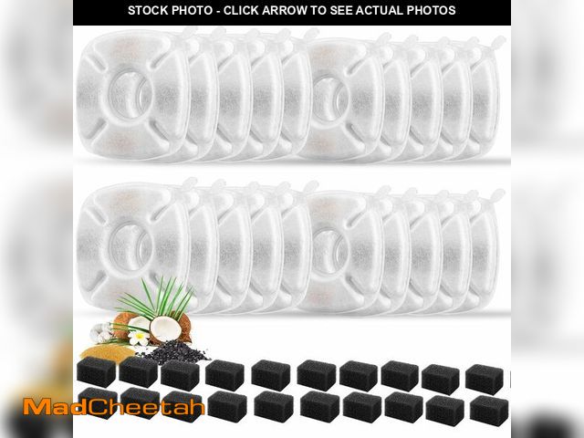 Lot 74-13621292 - 40 Pcs Cat Fountain Replacement Filters 20 Pack Cat Water Fountain Replacement Filters with 20 Pack ...