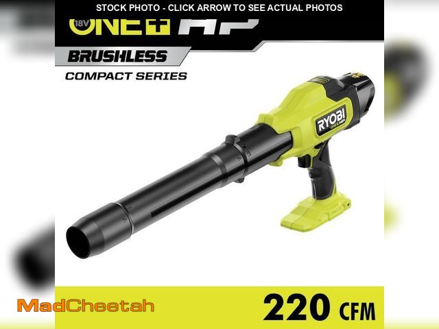Lot 74-12793924 - RYOBI ONE+ HP 18V Brushless Cordless 220 CFM 140 MPH Compact Leaf Blower (Tool-Only) - UNUSED