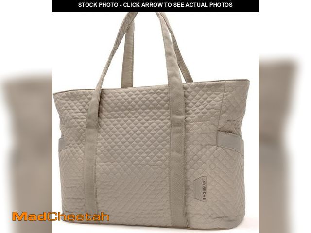 Lot 74-10729748 - BAGSMART Large Tote Bag For Women, Travel Shoulder Bag Top Handle Handbag with Yoga Mat Buckle for G...