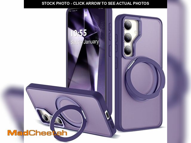 Lot 74-13632345 - Zalinbo Compatible with Samsung Galaxy S24 Case with 360Rotatable Magnetic Ring Stand Compatible wit...